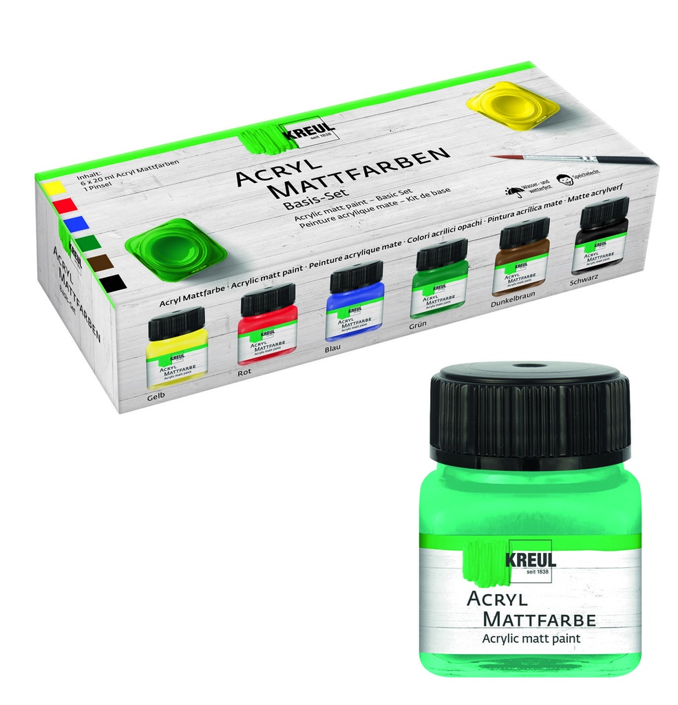 KREUL - VERNICE ACRILICA OPACA 20 ML -   SET 6 CLASSIC