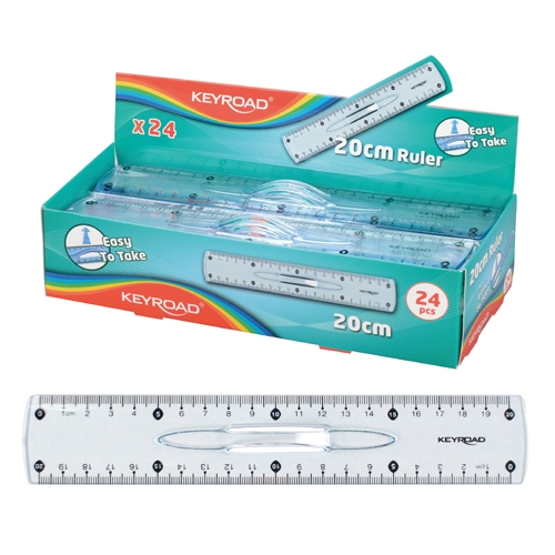 RIGHELLO CON IMPUGNATURA "EASY GEO" CM.20 - EXPO 24 PEZZI