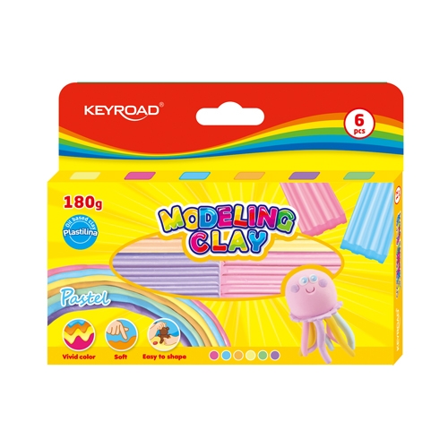 PASTA DA MODELLARE 6 STICK (TOT. GR.180) COLORI PASTELLO (min.ord.4 o multipli)