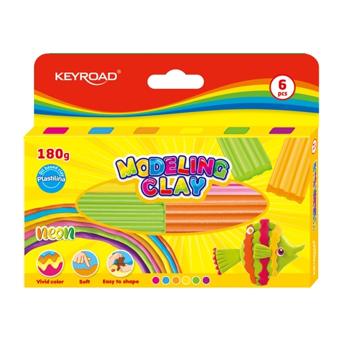 PASTA DA MODELLARE 6 STICK (TOT. GR.180) COLORI FLUO (min.ord.4 o multipli)