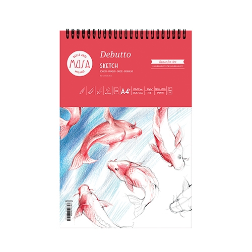 DEBUTTO - SCHIZZO SPIRALE 70 FG. 120 GR. - CM.21X29,7 (A4+) (min.ord.4 o multipli)