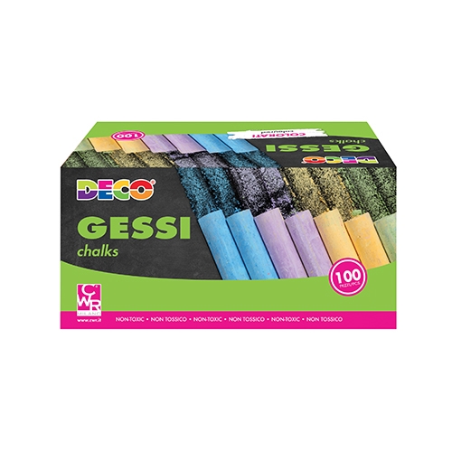 GESSI TONDI - SCATOLA 100 PZ. - COL. ASS.