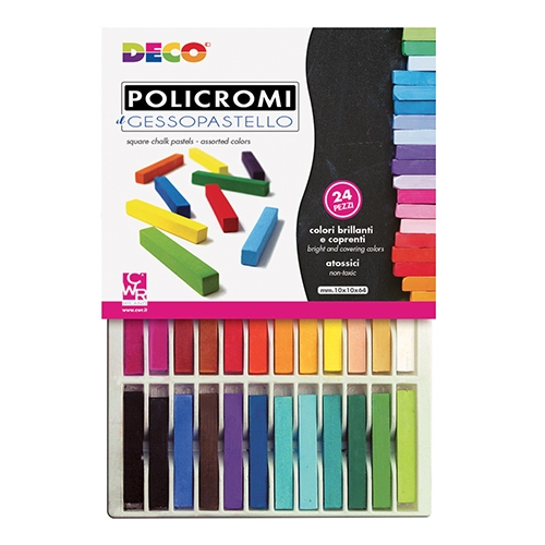 GESSI POLICROMI - SCATOLA 24 PZ. - COLORI ASSORTITI