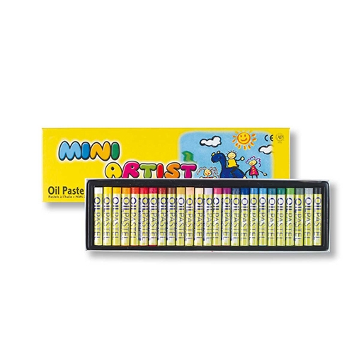 PASTELLI A OLIO TONDI "MINI" - SCATOLA 25 PZ. ASSORTITI