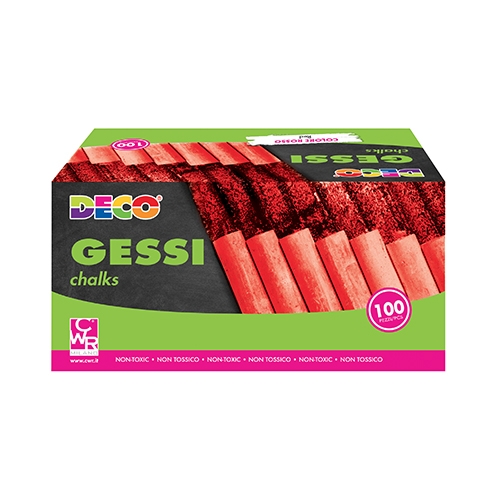 GESSI TONDI - SCATOLA 100 PZ. - ROSSO