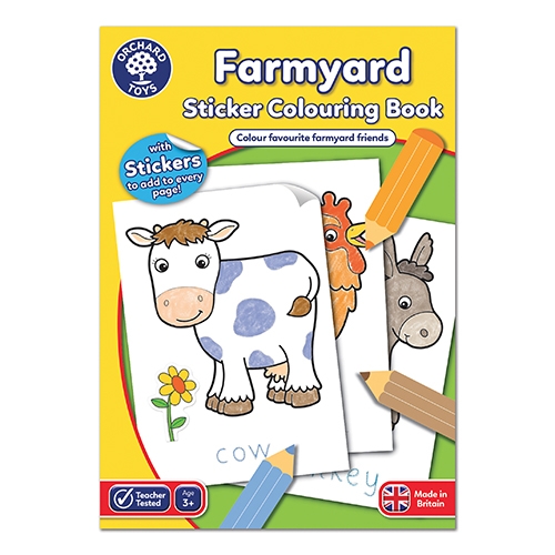 ALBUM DA COLORARE CON STICKERS - FATTORIA (INGLESE)