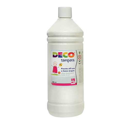 TEMPERA FLACONE ML.500 - BIANCO (min.ord.6 o multipli)