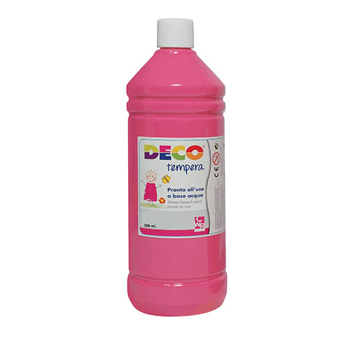 TEMPERA FLACONE ML.500 - ROSA (min.ord.6 o multipli)