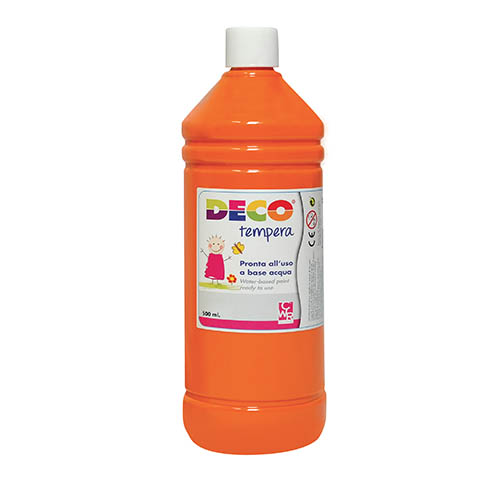 TEMPERA FLACONE ML.500 - ARANCIO (min.ord.6 o multipli)