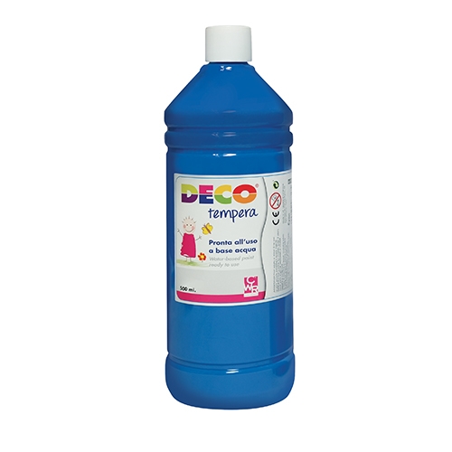 TEMPERA FLACONE ML.500 - BLU CYAN (min.ord.6 o multipli)