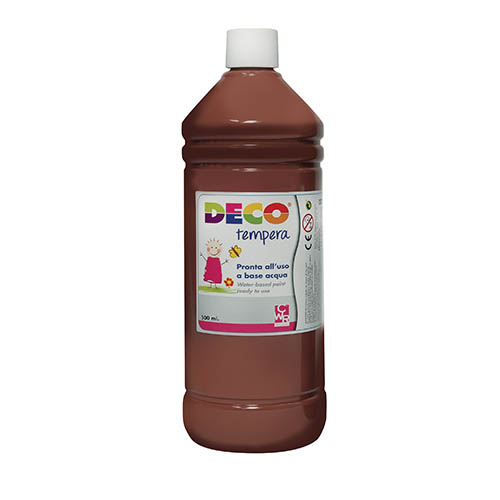 TEMPERA FLACONE ML.500 - MARRONE (min.ord.6 o multipli)