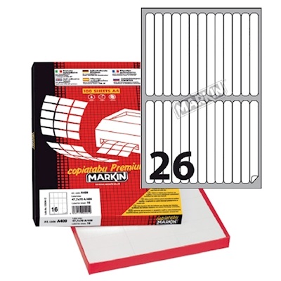 Etichette Laser mm 140x15 Cf.100 Fg. = 2600 ETICH.