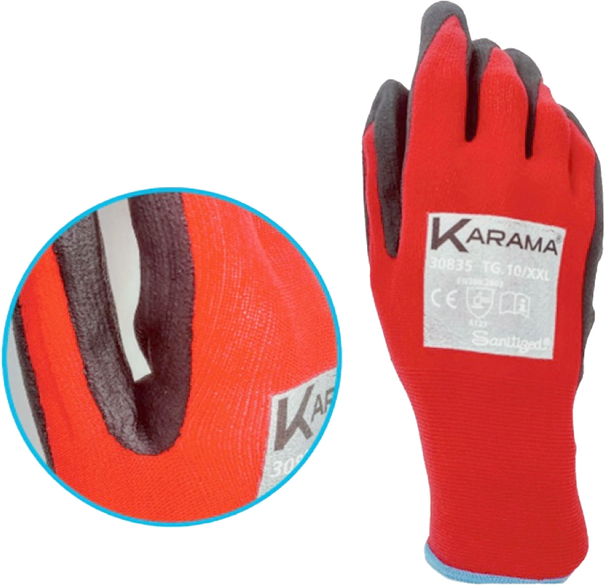 GUANTI IN NYLON/SPANDEX SPALMATI IN NITRILE FOAM
