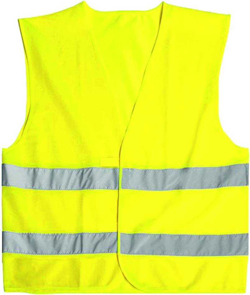 GILET DI SICUREZZA CON PROFILI RIFRANGENTI - GIALLO