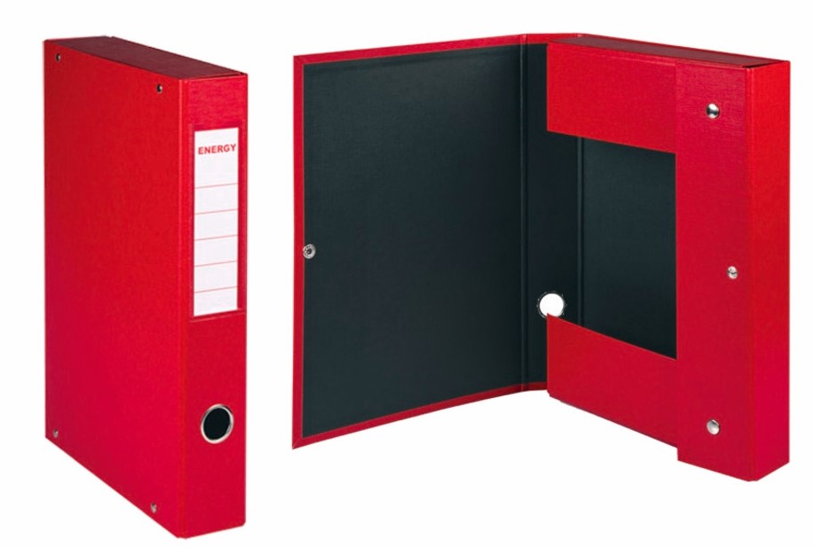 Portaprogetto ENERGY Dorso 4 cm.25x35 ROSSO