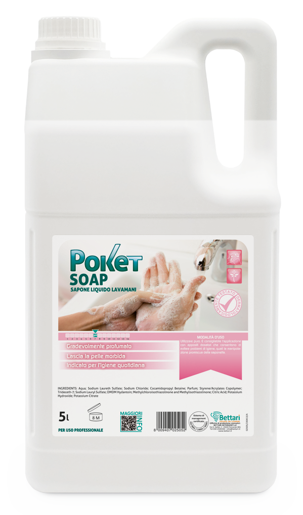 Sapone Liquido Lavamani POKET SOAP - 5 Lt.