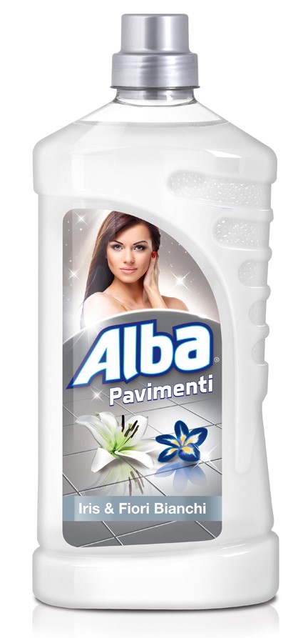 Detergente Profumato ALBA PAVIMENTI 1 Lt. -  Iris & Fiori Bianchi