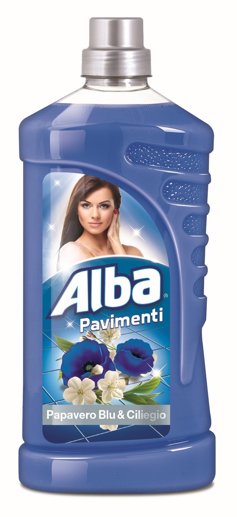 Detergente Profumato ALBA PAVIMENTI 1 Lt. -  Papavero Blu & Ciliegio