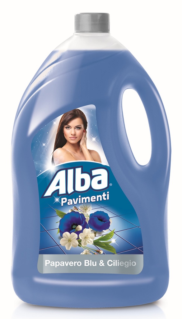 Detergente Profumato ALBA PAVIMENTI 4 Lt. -  Papavero Blu & Ciliegio