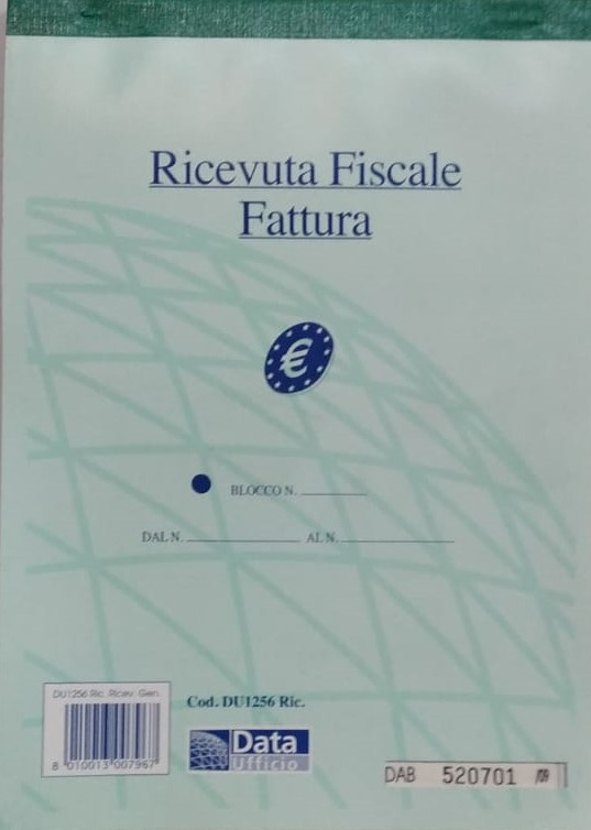 Blocco FATTURE / RICEVUTA FISCALE Blocco A5 50x2 copie autocopianti