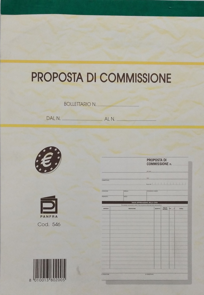 Copia Commissioni A5 50x2 copie autocopianti - 21x15 cm