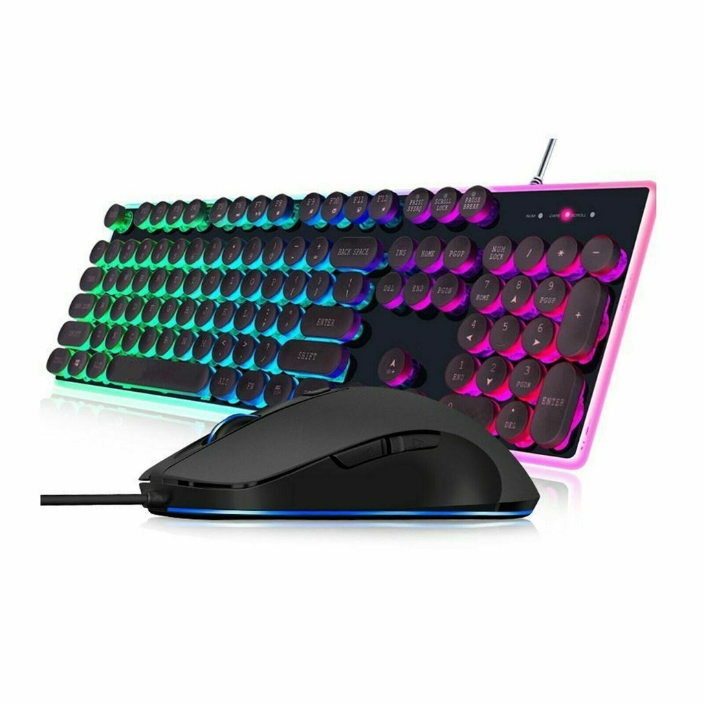 GAMING TASTIERA E MOUSE NOUA VENUS USB RETROILLUMINATI RGB