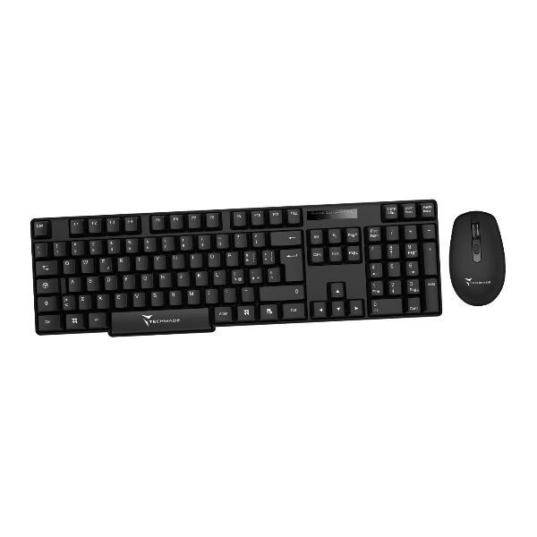 TASTIERA + MOUSE WIRELESS  BLACK TECHMADE