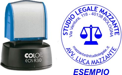 Timbro Personalizzato COLOP  EOS R30 NERO 30 mm. ROTONDO