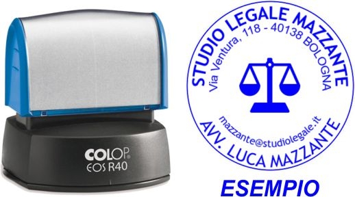 Timbro Personalizzato COLOP  EOS R40 NERO 40 mm. ROTONDO