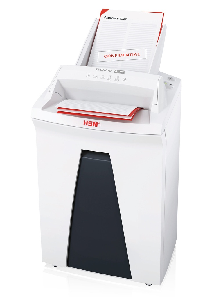 Distruggidocumenti HSM SECURIO AF150 frammenti 4,5x30mm - luce 240mm - 8/10fg - P4 - 35 lt
