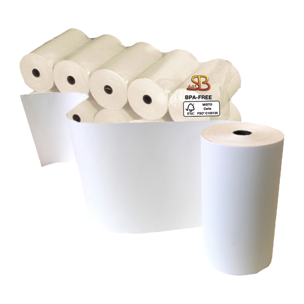 Rotolo per calcolatrici e stampanti  mm.57x40m. carta termica BPA free - blister 10 pezzi