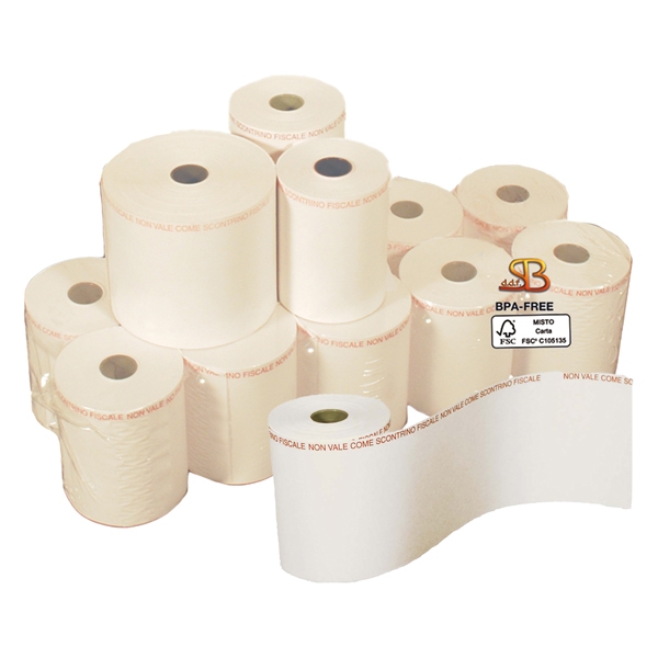 Rotolo per bilancia mm.62.5x30m. carta termica BPA free  - blister 10 pezzi