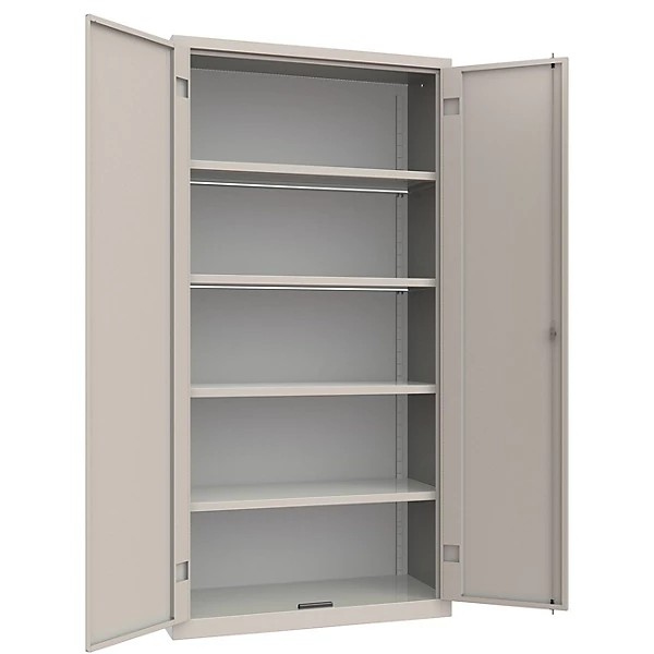 Armadio Metallico ANTE BATTENTI L100 P45 H200 GRIGIO - 4 Ripiani