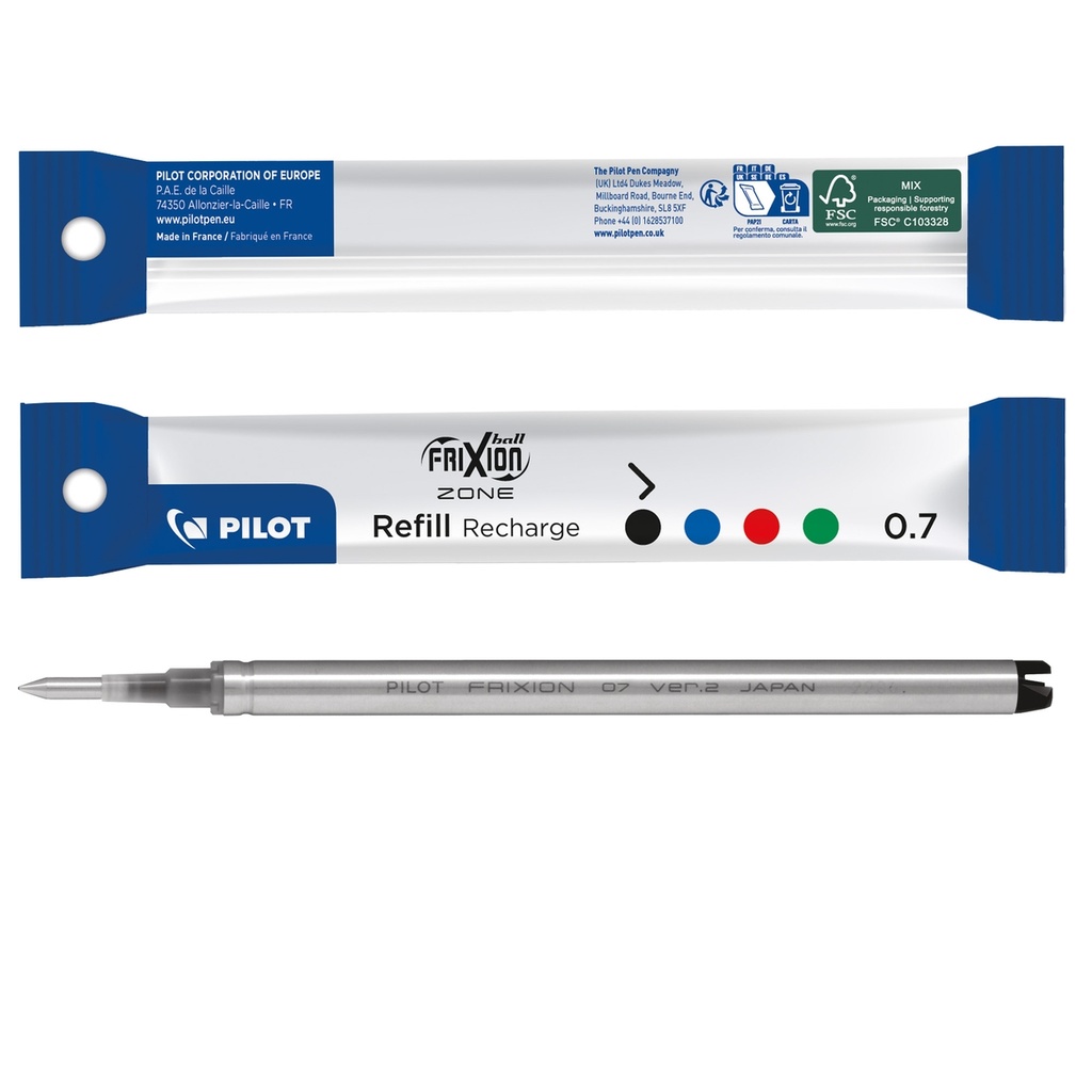 Refill sfera Frixionball Zone 0.7mm nero Pilot