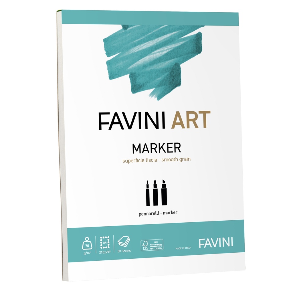 Blocco collato Marker Favini Art 50fg 70gr A4