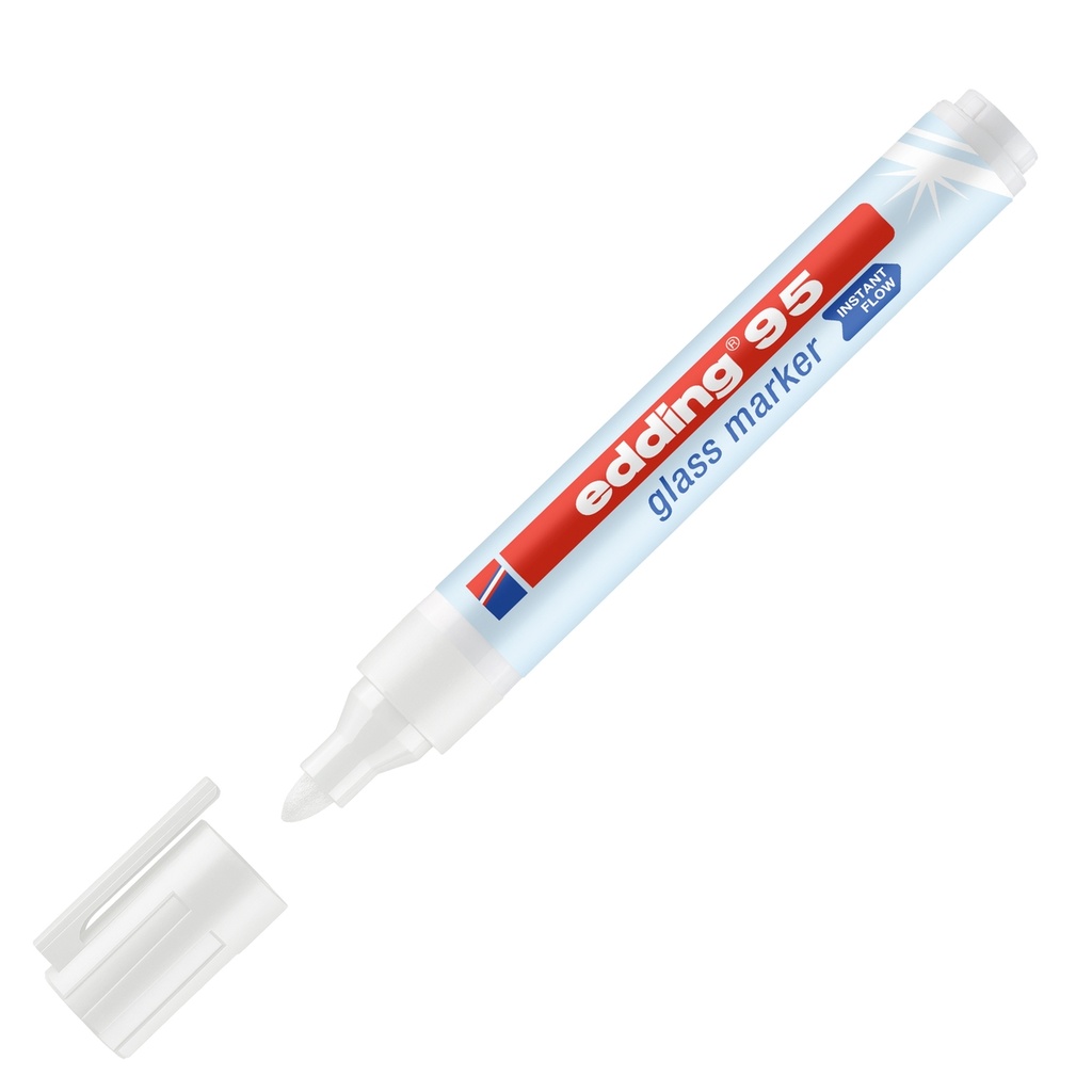 Marcatore per vetro EDDING E-95 bianco