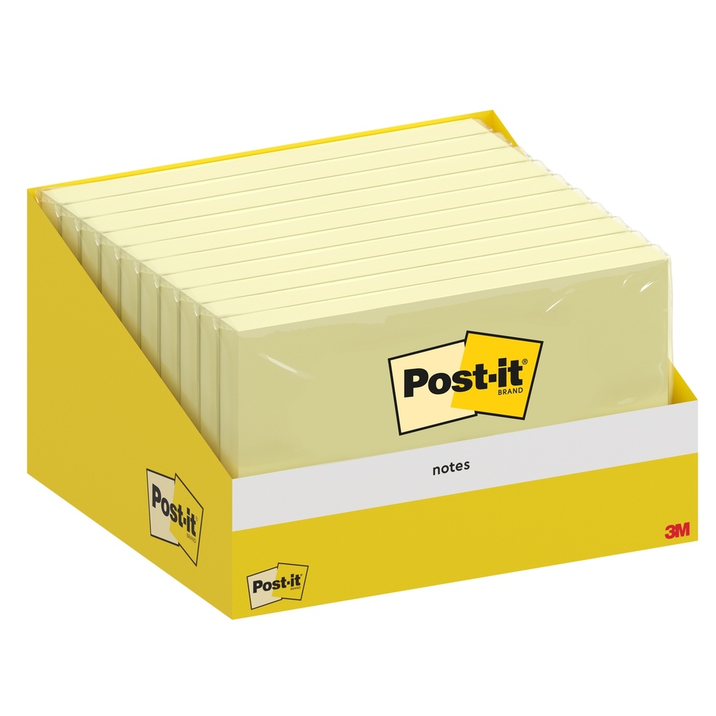 Cf.10 blocchetti c/film 100fg Post-itR Notes 6830-CY-W10 76x127mm giallo canary
