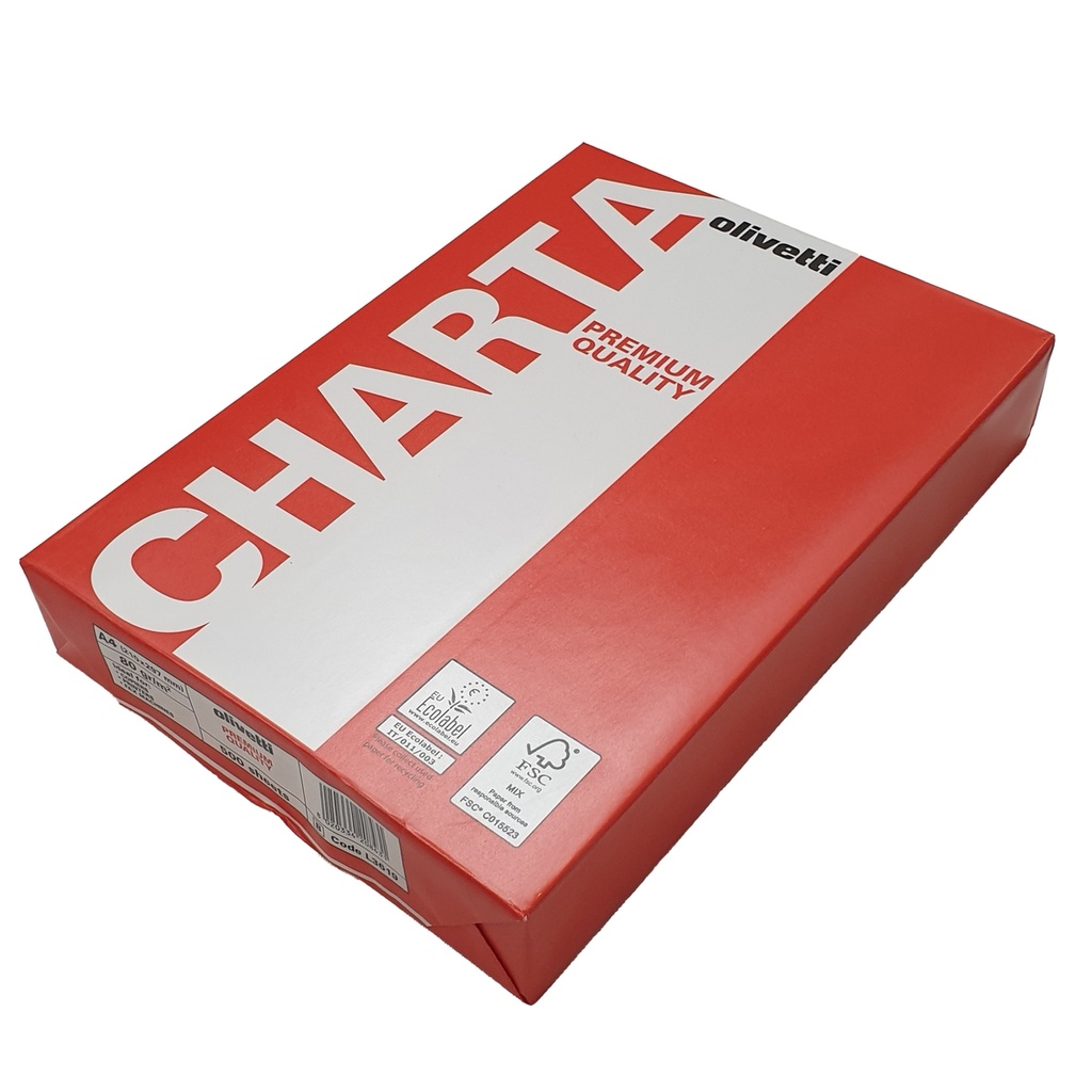 Carta Premium Quality A4 80gr 500fg Olivetti Red (drop max 25 risme)