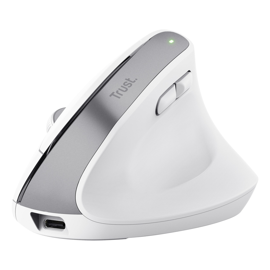Mouse Ergonomico Bayo+ wireless Bianco -Trust