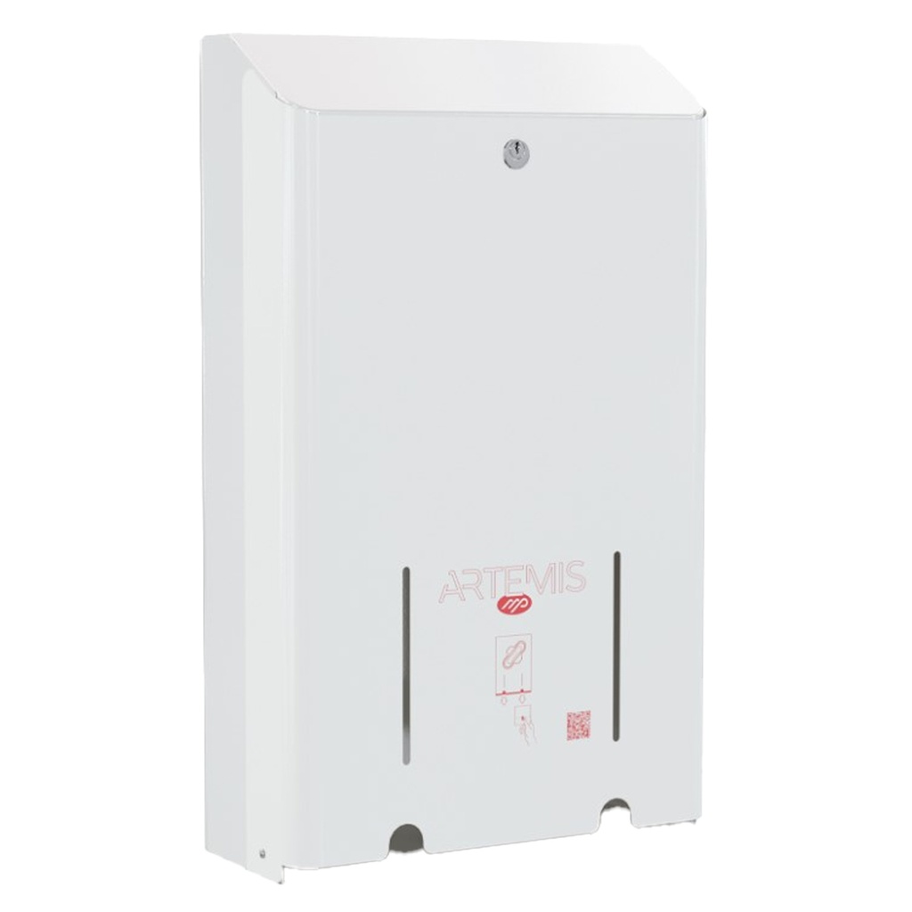 Dispenser per assorbenti Artemis 2 colonne metallo verniciato bianco Mar Plast
