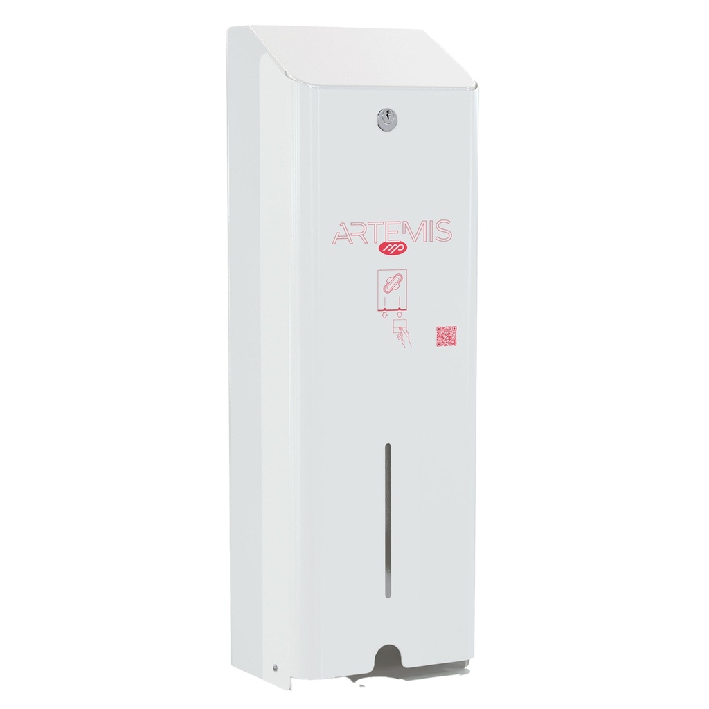 Dispenser per assorbenti Artemis 1 colonna metallo verniciato bianco Mar Plast