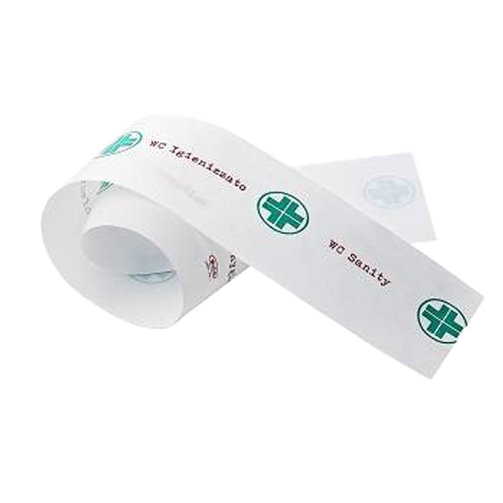Conf 1000 Strisce garanzia per WC carta bianco/verde Leone