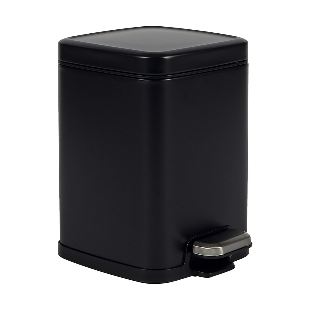 Bidone Pico con pedale e vaschetta 6L nero satinato Perfetto