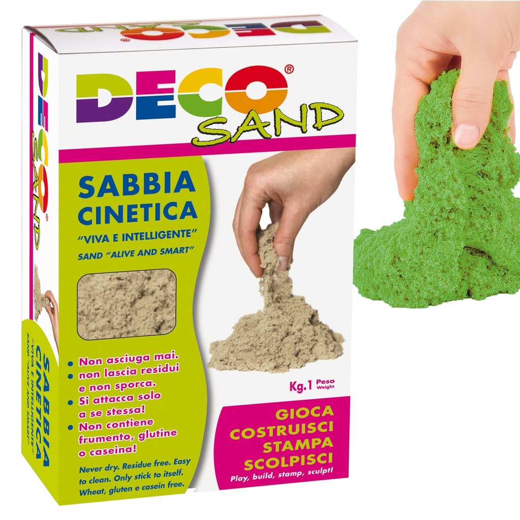 Sabbia cinetica Deco Sand 1 kg verde  DECO