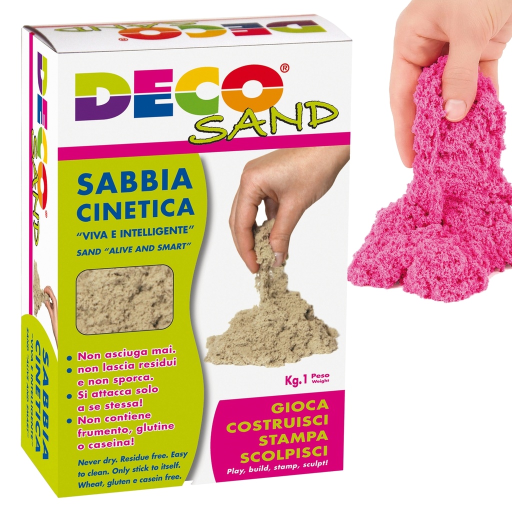 Sabbia cinetica Deco Sand 1 kg fucsia  DECO
