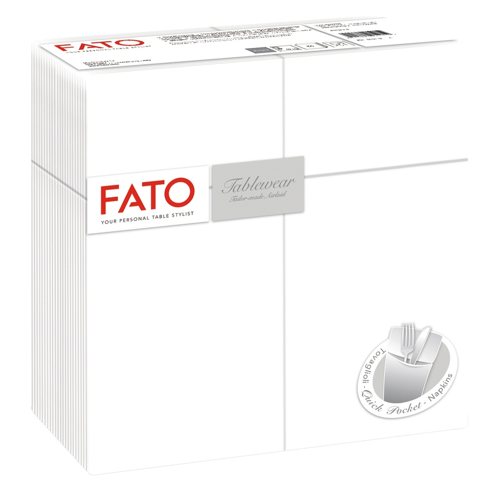 40 Quick Pocket 40x40cm color bianco Linea Airlaid Fato