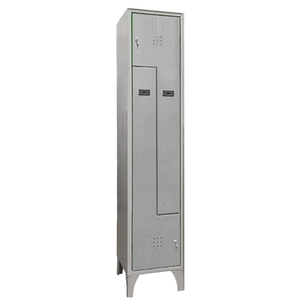 Armadio spogliatoio in metallo salvaspazio a 2 ante a L 40x50xH195cm grigio 717/