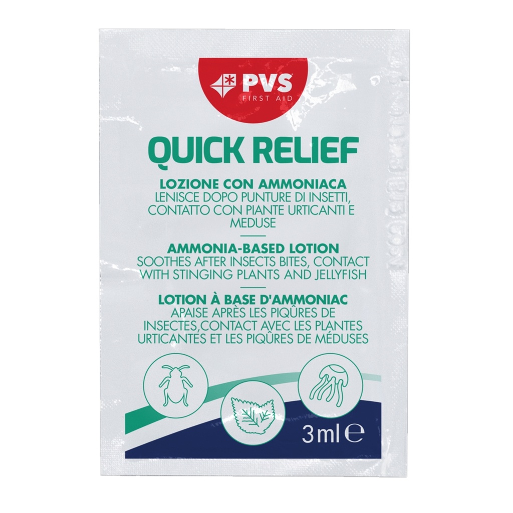 Conf 10 salviette dopopuntura Quick Relief in bustina 3ml cad PVS