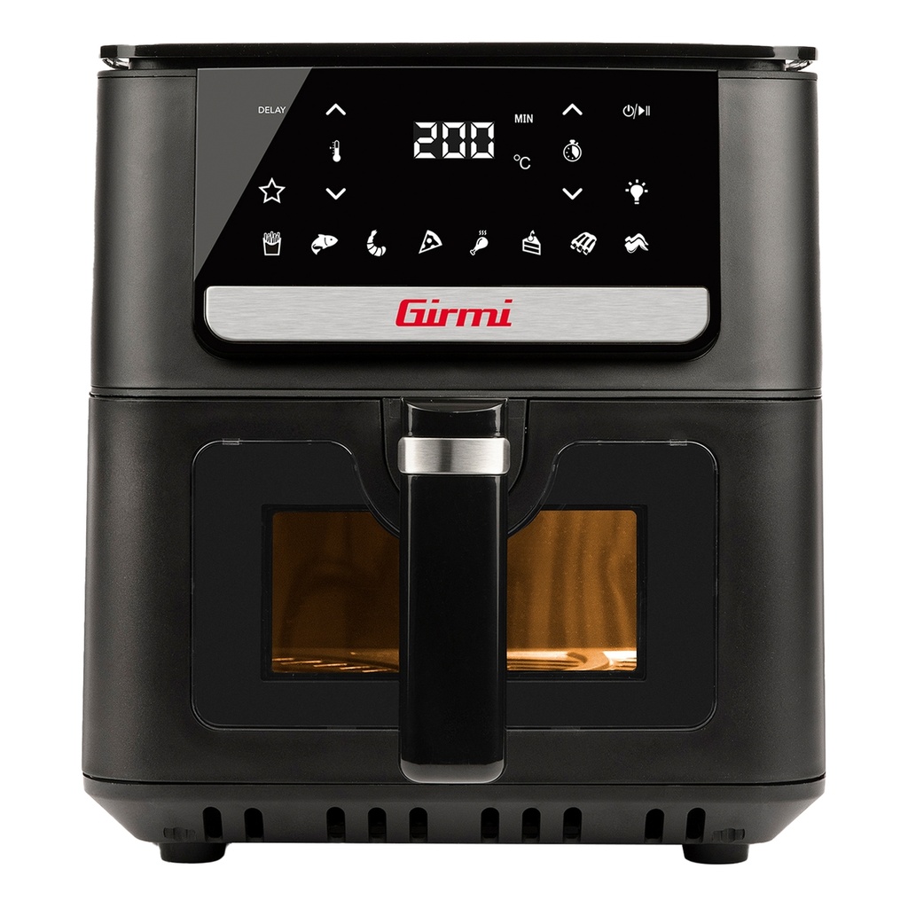Friggitrice ad aria a due altezze 6,5L 28,5x30,5x38cm nero Girmi