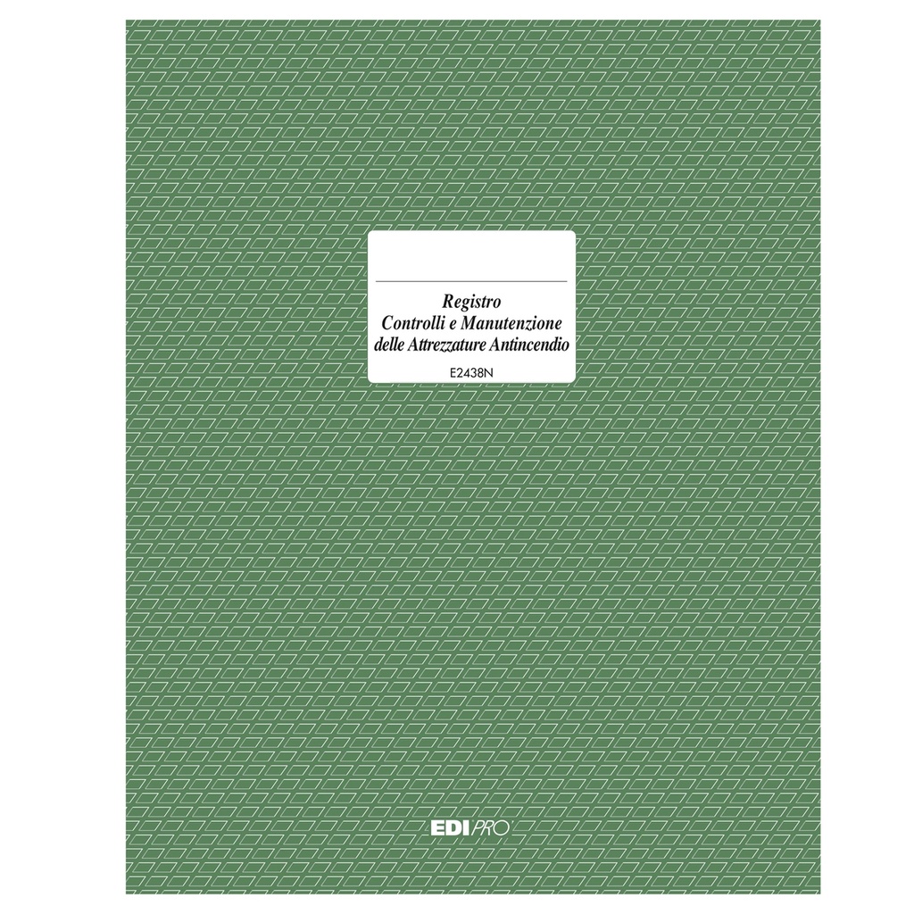 REGISTRO CONTROLLO E MANUTENZIONE ATTREZZAT. ANTIINCENDI 48PG 31X24CM E2438N